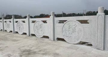 宿州芝麻白河道栏杆 石材栏杆