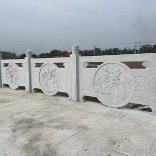宿州芝麻白河道栏杆 石材栏杆