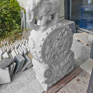 宿州芝麻白抱鼓石 庭院抱鼓石