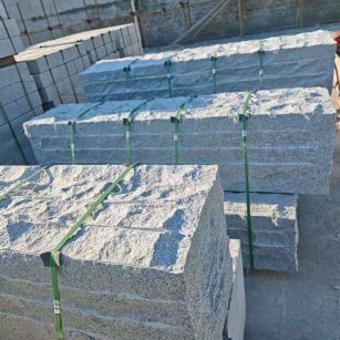 宿州芝麻白自然面整石 坐凳